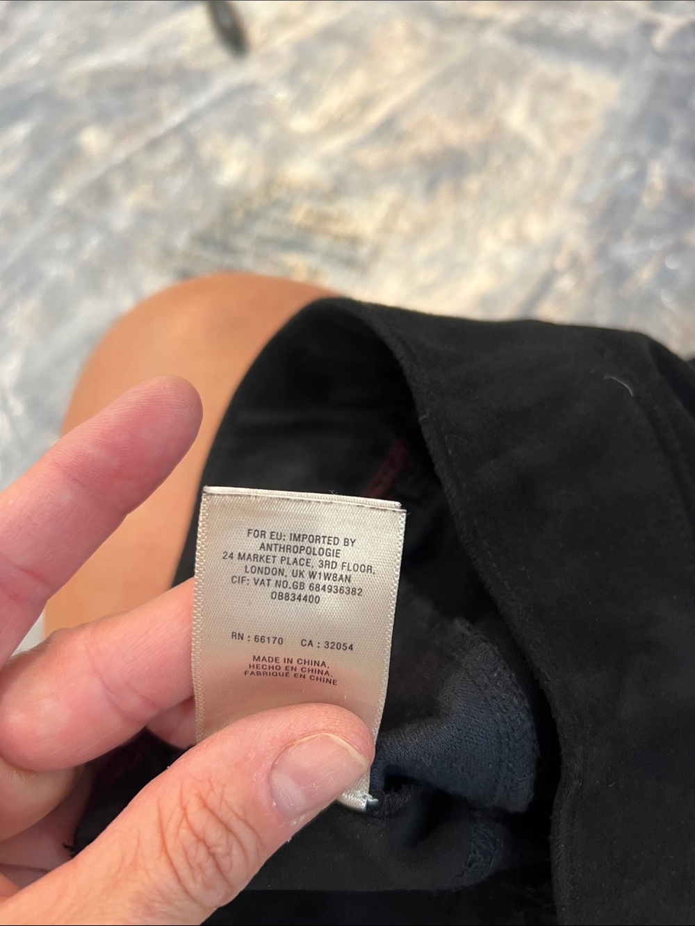 Anthropologie Women’s Black Mixed-Material Panel pants with zippers size 28. - Picture 7 of 8
